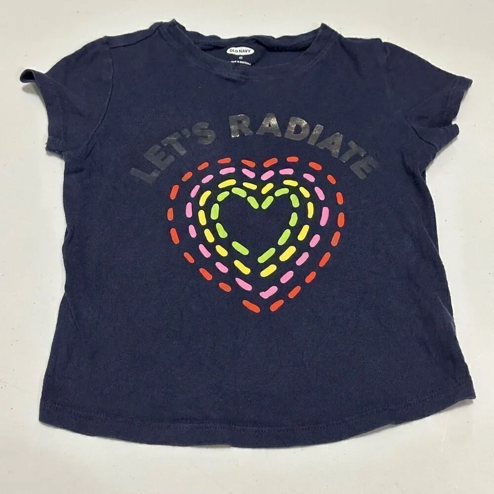 Girls T-shirts lot – Blue, Black, gray, colorful | Girls size 4T